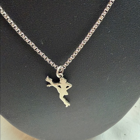 s-l400.jpg Retired James  Avery Sterling Silver Dancer Charm Necklace Cable Chain